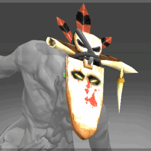 Inscribed Horn Mask