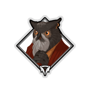 Gold Crownfall Sticker - Threebeard the Hermit