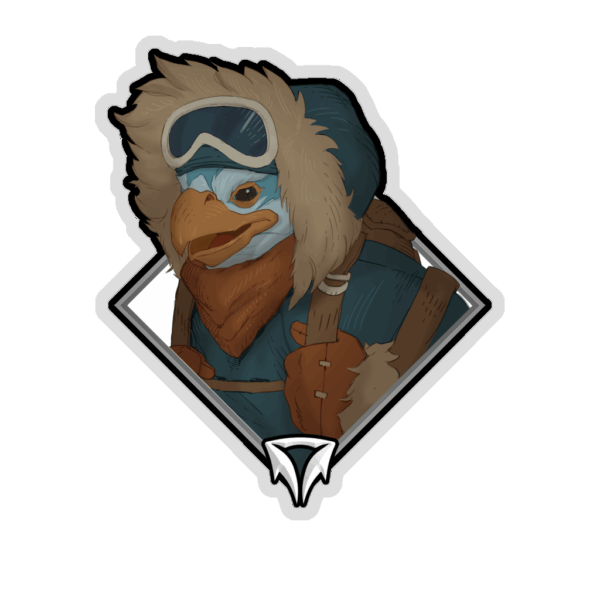Holo Crownfall Sticker - Kez (Parka)