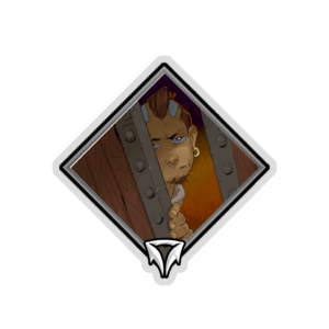 Gold Crownfall Sticker - Blueheart Disciple