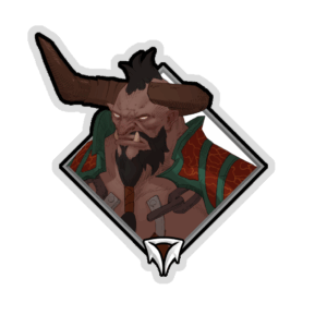 Gold Crownfall Sticker - Centaur