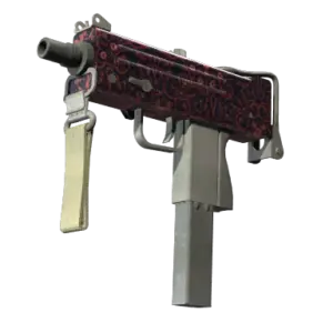 MAC-10 | Red Filigree (Well-Worn)