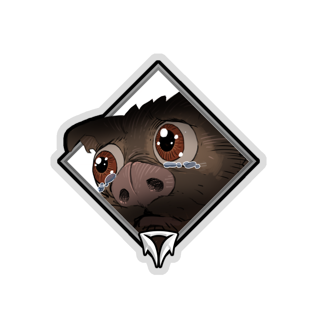Holo Crownfall Sticker - Sad Snotty