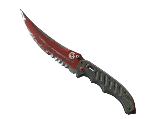 ★ Flip Knife | Crimson Web (Battle-Scarred)
