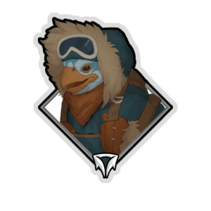 Holo Crownfall Sticker - Kez (Parka)