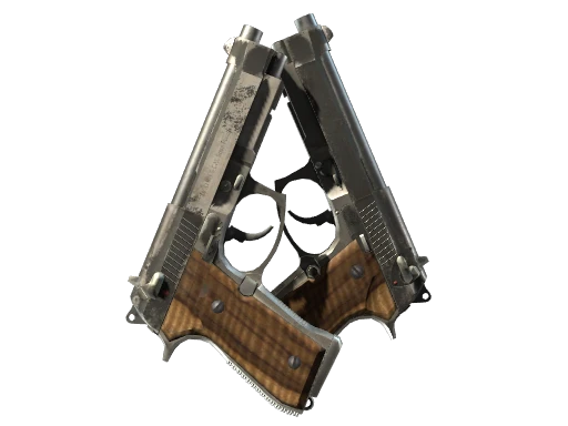 StatTrak™ Dual Berettas | Black Limba (Battle-Scarred)