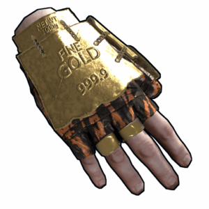 Gold Chains Roadsign Gloves