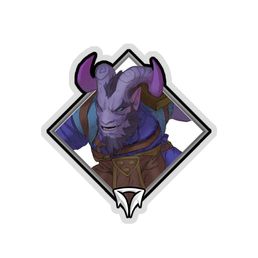 Gold Crownfall Sticker - Riki