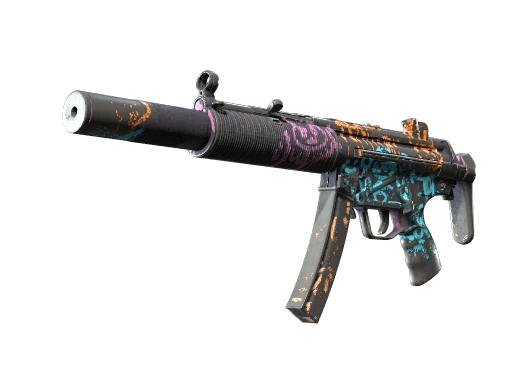 MP5-SD | Neon Squeezer (Battle-Scarred)
