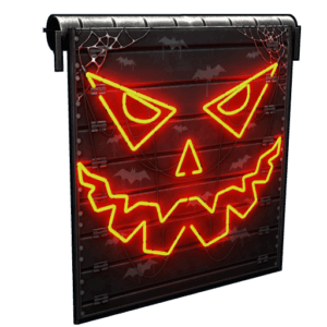 Neon Pumpkin Garage Door