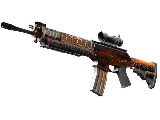 StatTrak™ SG 553 | Tiger Moth (Battle-Scarred)
