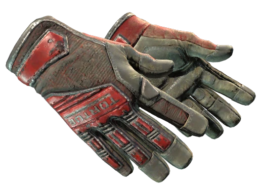 ★ Specialist Gloves | Crimson Web (Battle-Scarred)