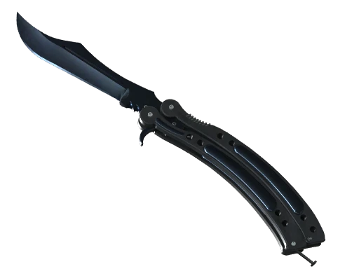 ★ StatTrak™ Butterfly Knife | Blue Steel (Well-Worn)
