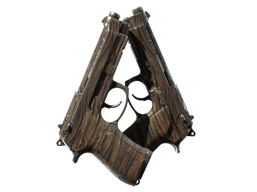 Dual Berettas | Drift Wood (Well-Worn)