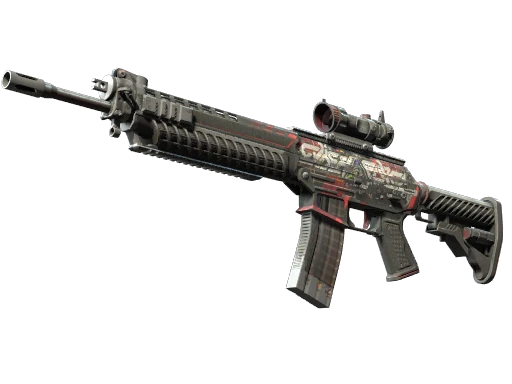 StatTrak™ SG 553 | Cyberforce (Battle-Scarred)