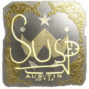 Sticker | susp (Gold) | Austin 2025