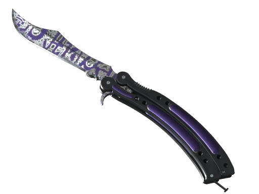 ★ StatTrak™ Butterfly Knife | Freehand (Well-Worn)