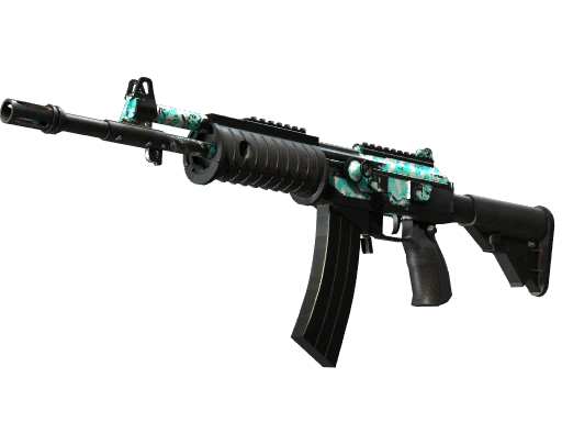 Galil AR | Aqua Terrace (Battle-Scarred)
