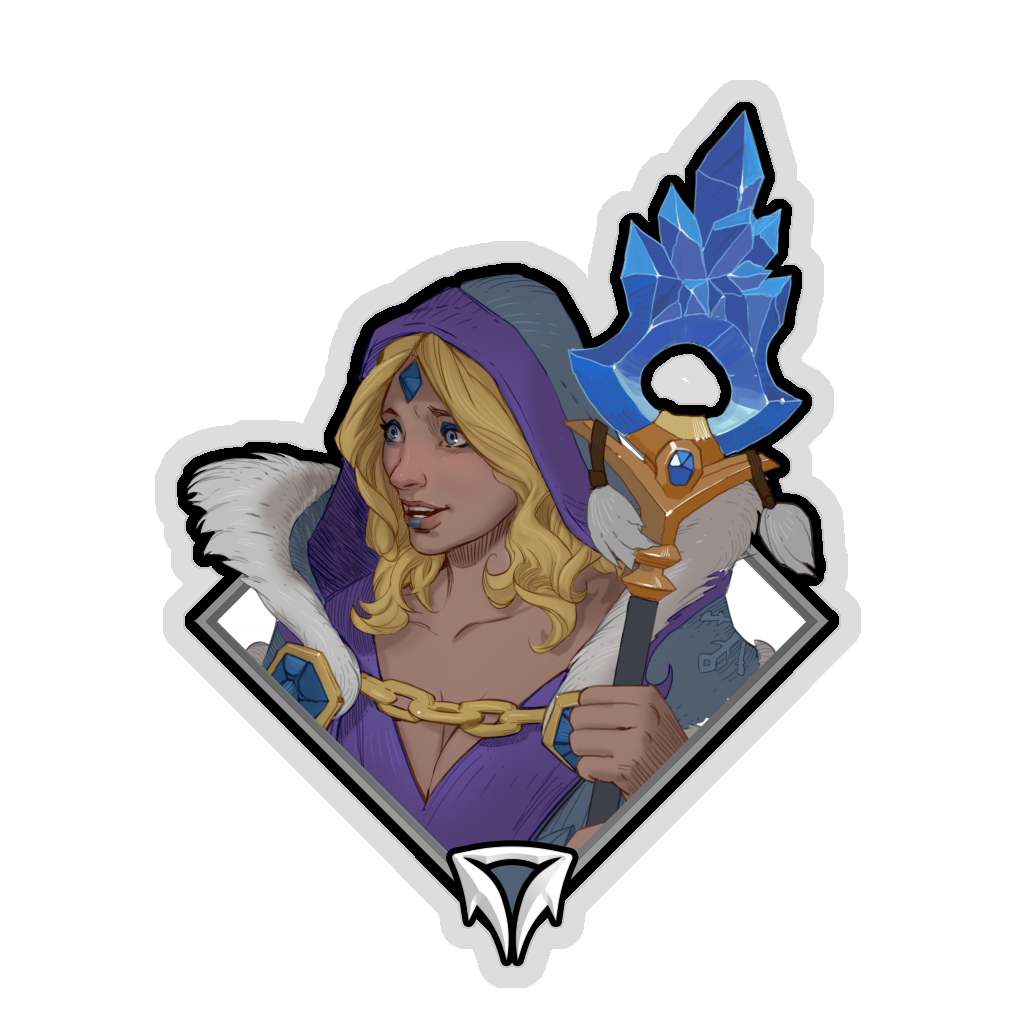 Holo Crownfall Sticker - Crystal Maiden (Staff)