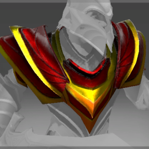 Inscribed Crimson Wyvern Shoulders