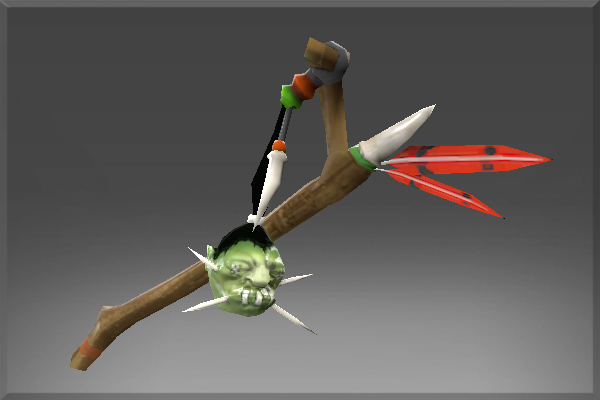 Inscribed Shrunken Head Staff