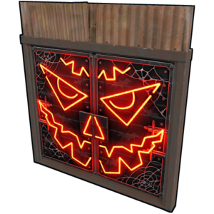 Neon Pumpkin Metal Double Door