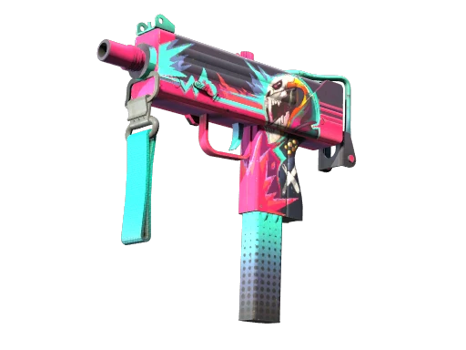 StatTrak™ MAC-10 | Neon Rider (Well-Worn)