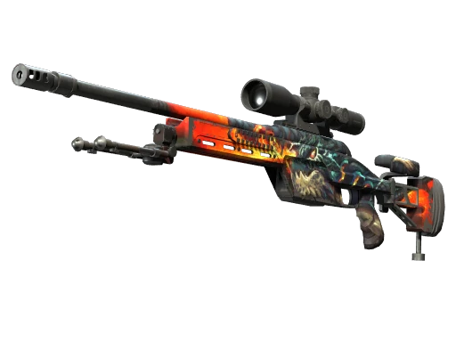 StatTrak™ SSG 08 | Dragonfire (Well-Worn)