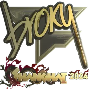 Sticker | broky (Gold) | Shanghai 2024