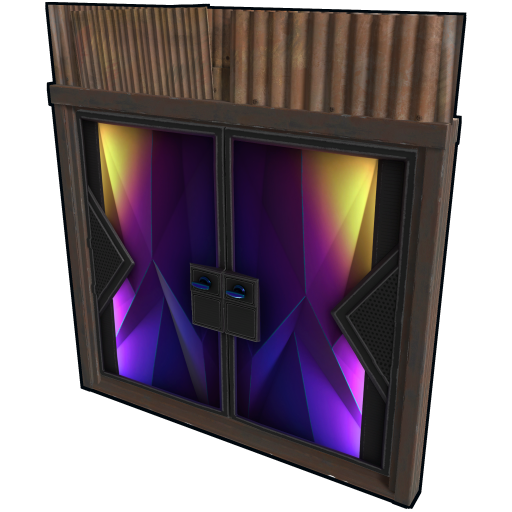 Tempered Sheet Metal Double Door