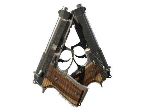 Dual Berettas | Black Limba (Well-Worn)