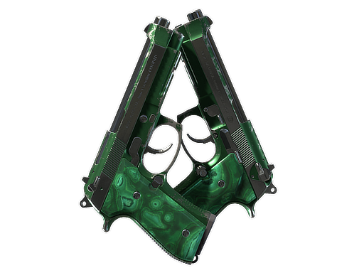 Dual Berettas | Polished Malachite (Field-Tested)