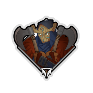 Gold Crownfall Sticker - Serina (Axes)