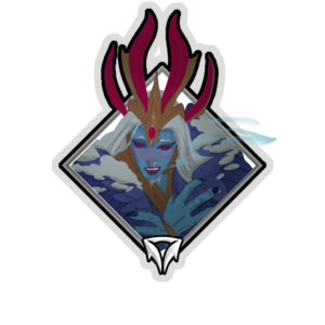 Gold Crownfall Sticker - Shen - Freezing