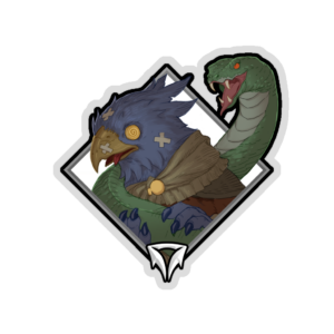 Gold Crownfall Sticker - Snake Charmer