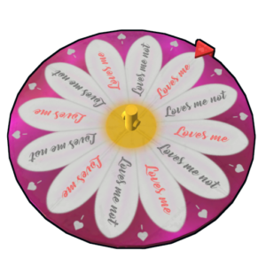 Loves me Loves me Not Spinning Wheel