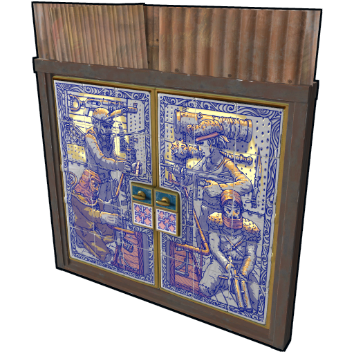 Porcelain Sheet Metal Double Door