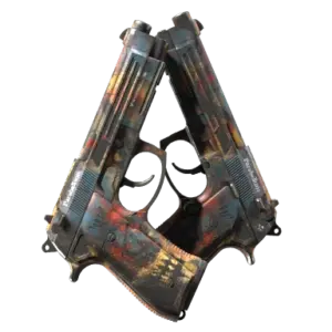 StatTrak™ Dual Berettas | Hideout (Well-Worn)