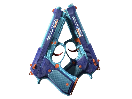 StatTrak™ Dual Berettas | Hydro Strike (Well-Worn)