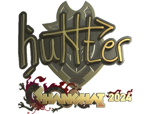 Sticker | huNter- (Gold) | Shanghai 2024