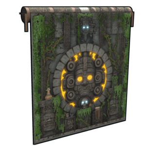 Forbidden Mayan Temple Garage Door