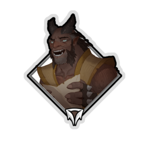 Gold Crownfall Sticker - Jimm Utuk