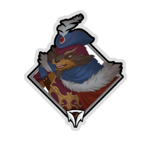 Gold Crownfall Sticker - Pangolier