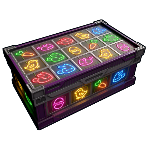 Neon Bunnies Large Wooden Box