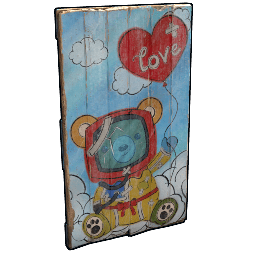 Teddy Love Wooden Door