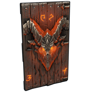 Molten Visage Wood Door