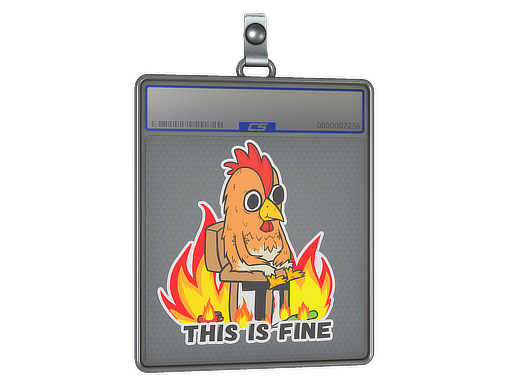 Sticker Slab | This Is Fine (Chicken)