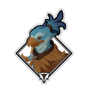 Gold Crownfall Sticker - Kez