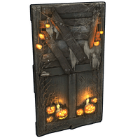 Hell-o-ween Wooden Door