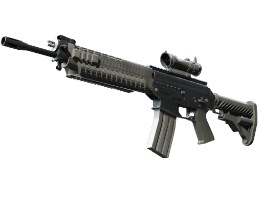 SG 553 | Damascus Steel (Well-Worn)